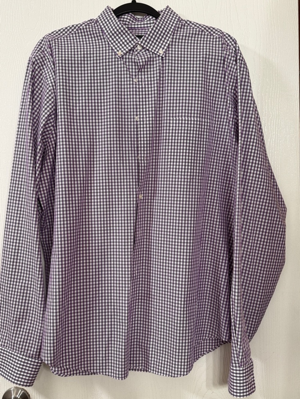 Arrow Men's Purple Gingham Button-Down Shirt